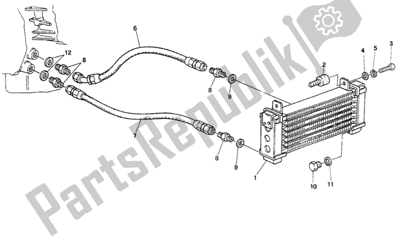 Todas las partes para Enfriador De Aceite Fm 024036 de Ducati Supersport 900 SS 1995